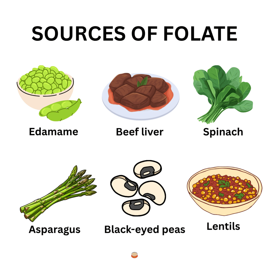 folate deficiency sources